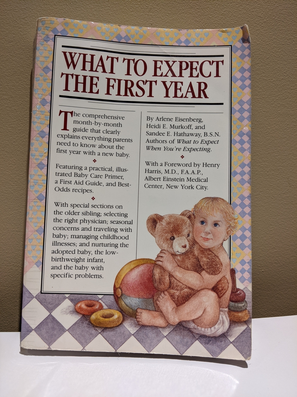 What to Expect the First Year - Baby Care Guide (White, Pink)
